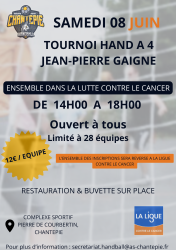 Samedi 8 juin - Tournoi hand à 4 Jean-Pierre Gaigne