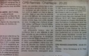 Résultat du 15 septembre 2012